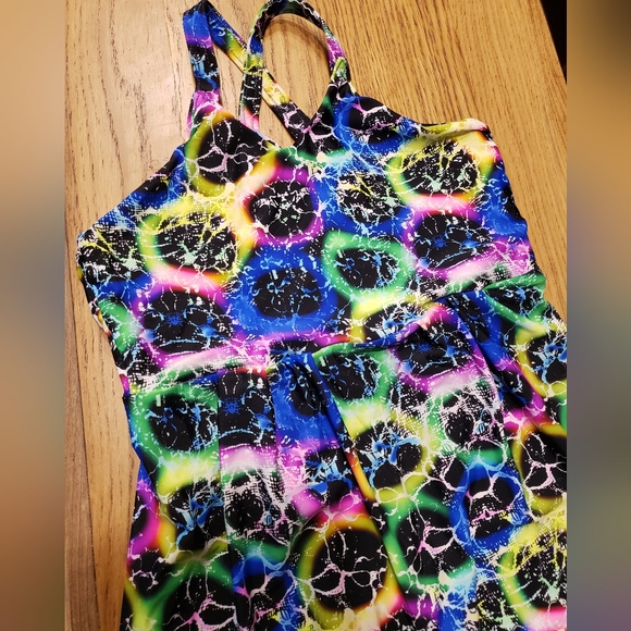 Xsmall mini dress💜MarpleMade Designs cross back Be the Lightening print - Picture 2 of 9